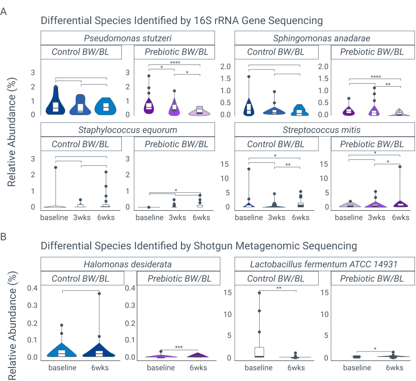 Analyse de l'effet des produits prébiotiques